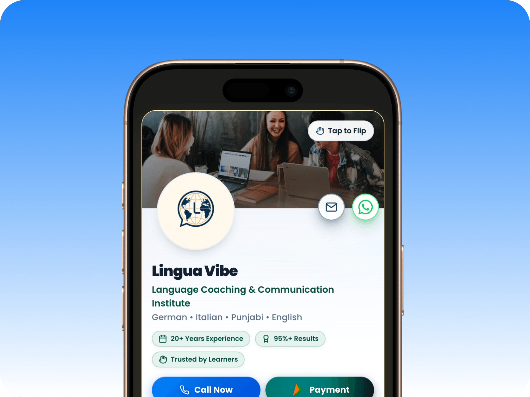 Lingua Vibe OneLink portfolio preview